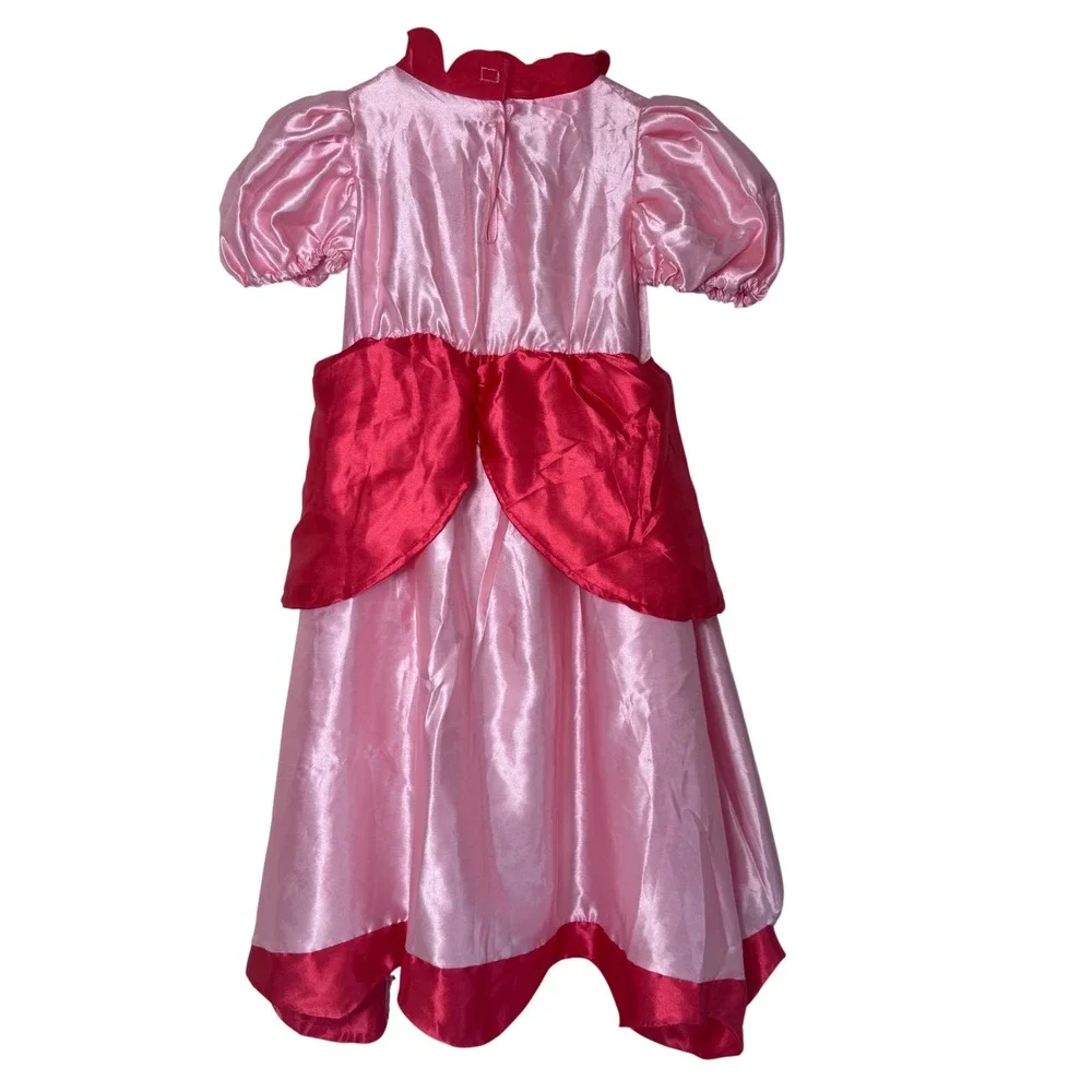 Rubies Princess Peach Costume Dress Girls Small 4-6 Pink Super Mario‎ Nintendo